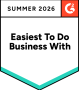 G2 badge fall 2024 easiest to do business with